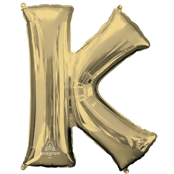 34 inch LETTER K - ANAGRAM - WHITE GOLD - LA Balloons