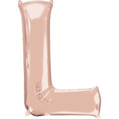 34 inch LETTER L - ANAGRAM - ROSE GOLD - LA Balloons