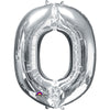 34 inch LETTER O - ANAGRAM - SILVER - LA Balloons