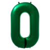 34 inch LETTER O / NUMBER 0 ZERO - GREEN - LA Balloons
