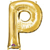 34 inch LETTER P - ANAGRAM - GOLD - LA Balloons