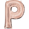 34 inch LETTER P - ANAGRAM - ROSE GOLD - LA Balloons