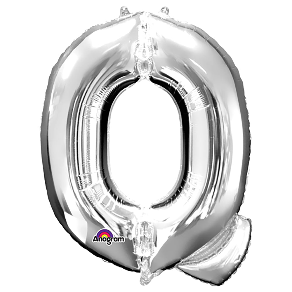34 inch LETTER Q - ANAGRAM - SILVER