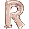 34 inch LETTER R - ANAGRAM - ROSE GOLD - LA Balloons
