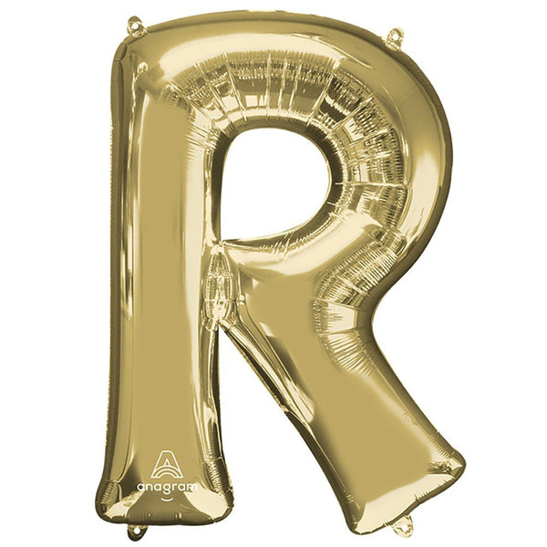34 inch LETTER R - ANAGRAM - WHITE GOLD - LA Balloons