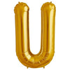 34 inch LETTER U - NORTHSTAR - GOLD - LA Balloons