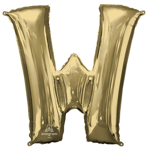 34 inch LETTER W - ANAGRAM - WHITE GOLD - LA Balloons