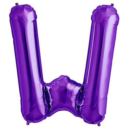 34 inch LETTER W - NORTHSTAR - PURPLE - LA Balloons