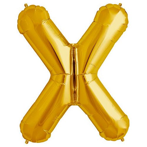 34 inch LETTER X - NORTHSTAR - GOLD - LA Balloons