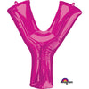 34 inch LETTER Y - ANAGRAM - PINK - LA Balloons
