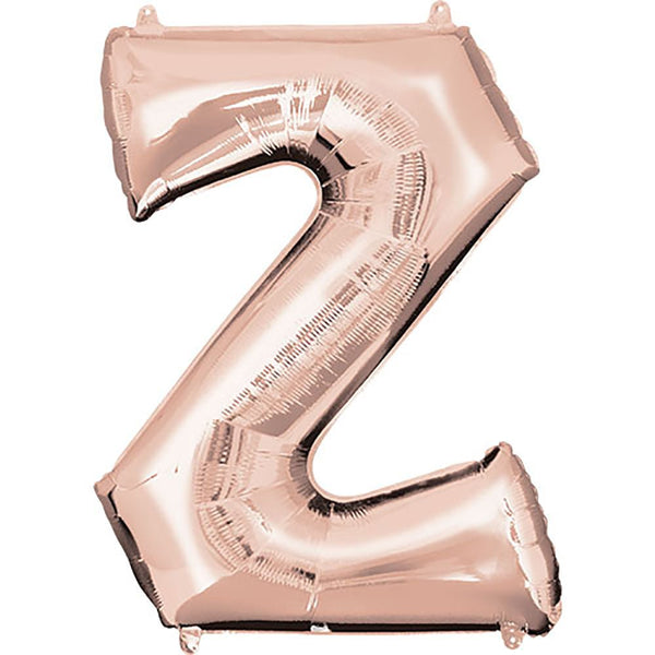 34 inch LETTER Z - ANAGRAM - ROSE GOLD - LA Balloons