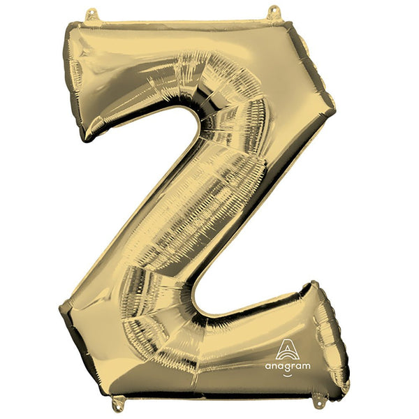 34 inch LETTER Z - ANAGRAM - WHITE GOLD - LA Balloons