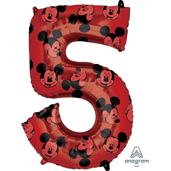 34 inch MICKEY MOUSE FOREVER NUMBER 5 - LA Balloons