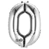 34 inch NUMBER 0 - ANAGRAM - SILVER - LA Balloons