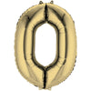 34 inch NUMBER 0 - ANAGRAM - WHITE GOLD - LA Balloons