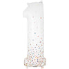 34 inch NUMBER 1 - OAKTREE - SPARKLING FIZZ HOLOGRAPHIC WHITE - LA Balloons