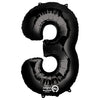 34 inch NUMBER 3 - ANAGRAM - BLACK - LA Balloons