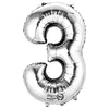 34 inch NUMBER 3 - ANAGRAM - SILVER - LA Balloons