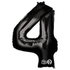 34 inch NUMBER 4 - ANAGRAM - BLACK - LA Balloons