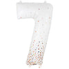 34 inch NUMBER 7 - OAKTREE - SPARKLING FIZZ HOLOGRAPHIC WHITE - LA Balloons
