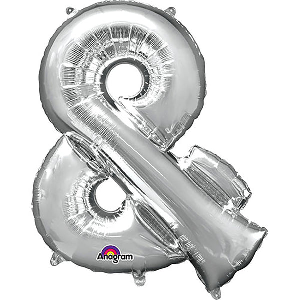 34 inch SYMBOL & - ANAGRAM - SILVER - LA Balloons