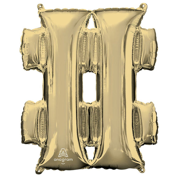 34 inch SYMBOL  - ANAGRAM - WHITE GOLD - LA Balloons