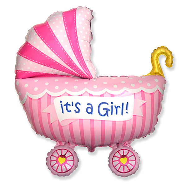 35 inch BABY BUGGY GIRL - LA Balloons