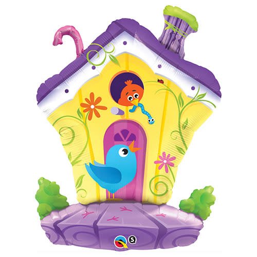 35 inch BIRD HOUSE DECORATED - LA Balloons