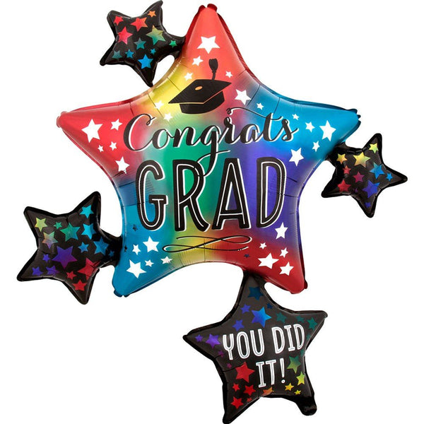 35 inch COLORFUL GRAD CLUSTER - LA Balloons