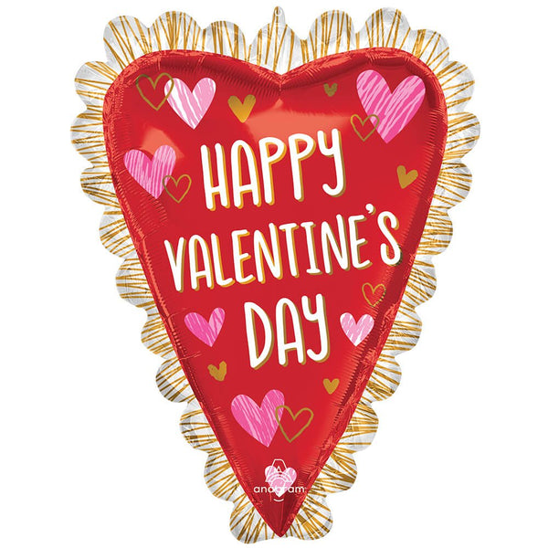 35 inch SKETCHED IMPRESSIONS ELONGATED HEART - SHAPED - LA Balloons