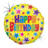 36 inch BOLD STARS BIRTHDAY - LA Balloons