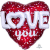 36 inch LOVE HEARTS & DOTS - LA Balloons