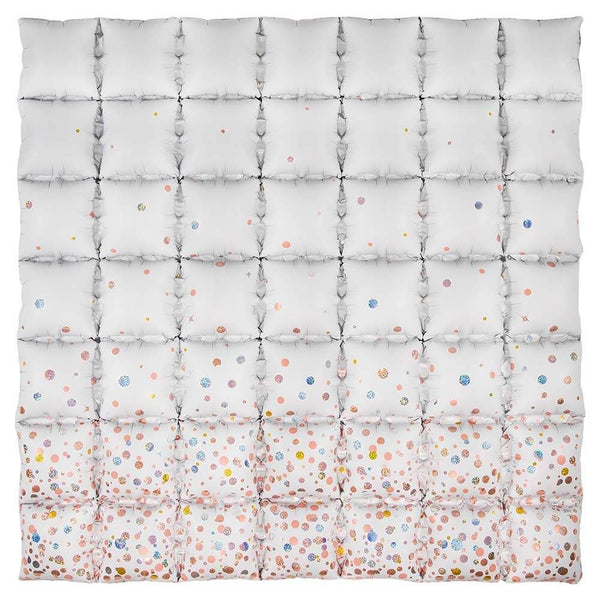 36 inch WAFFLE PANEL - SPARKLING FIZZ HOLOGRAPHIC WHITE - LA Balloons