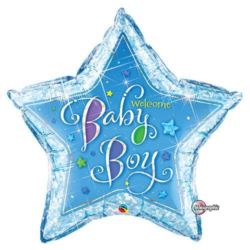 36 inch WELCOME BABY BOY STARS