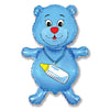 37 inch BOTTLE BEAR - BLUE - LA Balloons