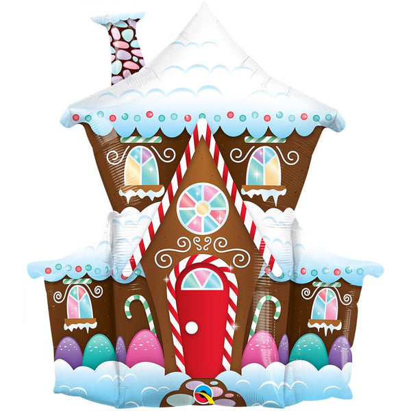 37 inch DECORATED GINGERBREAD HOUSE - LA Balloons