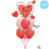 37 inch I LOVE YOU PINK STRIPES & HEARTS - LA Balloons