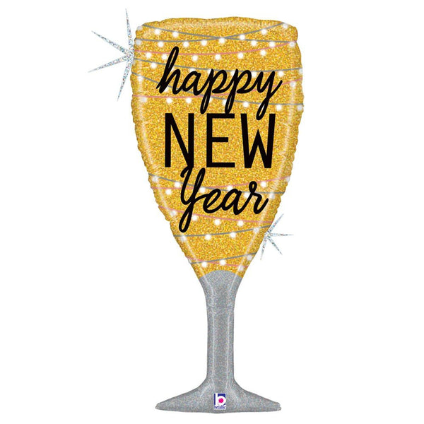 37 inch NEW YEAR CHAMPAGNE GLASS - LA Balloons