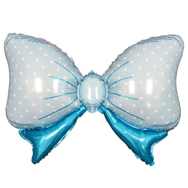 38 inch BOY POLKA DOT BLUE BOW - LA Balloons
