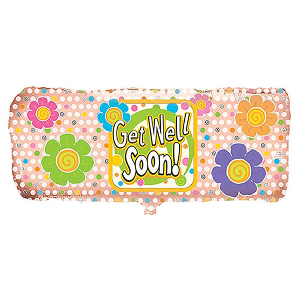 38 inch GET WELL BANDAID SHAPE - LA Balloons