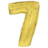 38 inch NUMBER 7 - GOLD SPARKLE - LA Balloons