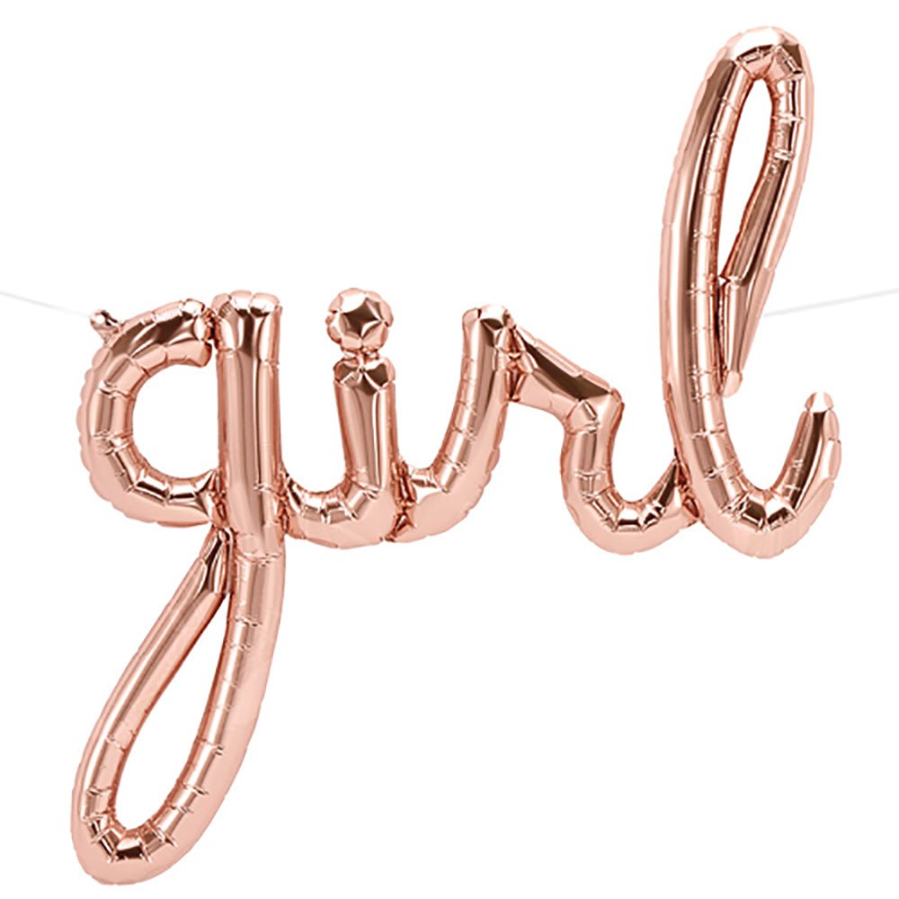 39 inch GIRL SCRIPT - ROSE GOLD (AIR-FILL ONLY)