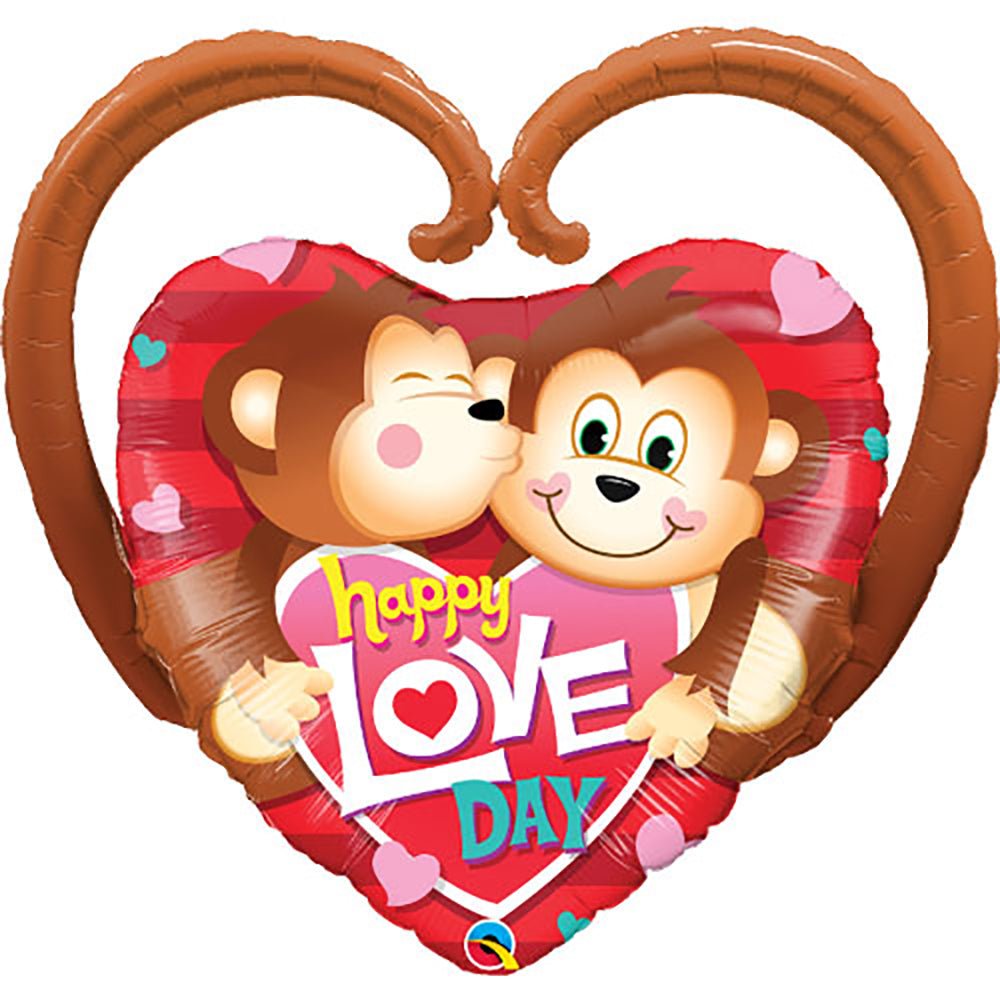 39 inch HAPPY LOVE DAY MONKEYS