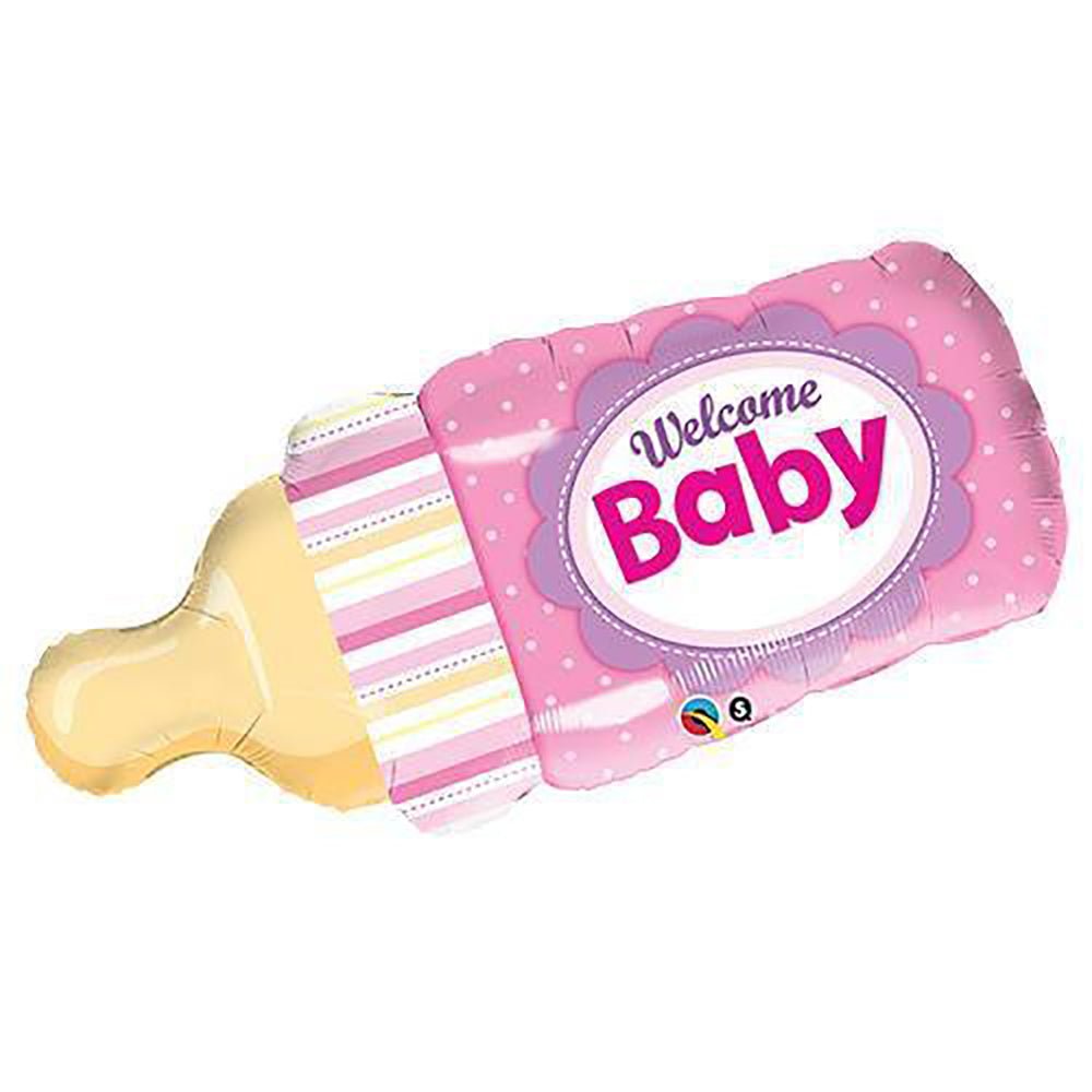 39 inch WELCOME BABY BOTTLE - PINK