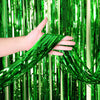 3ft X 6.5ft FOIL FRINGE CURTAIN - METALLIC GREEN - LA Balloons