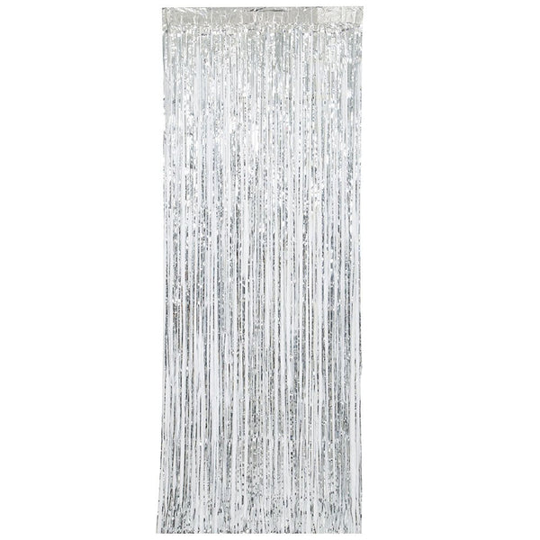 3FT X 8FT SILVER FRINGE CURTAIN - LA Balloons