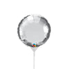 4 inch MINI CIRCLE - SILVER (AIR - FILL ONLY) - LA Balloons