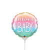 4 inch WELCOME BABY RAINBOW CONFETTI MINI SHAPE (AIR - FILL ONLY) - LA Balloons