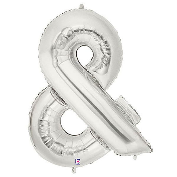 40 inch AMPERSAND & - SILVER MEGALOON - LA Balloons