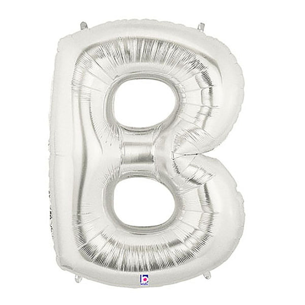 40 inch LETTER B - SILVER MEGALOON - LA Balloons